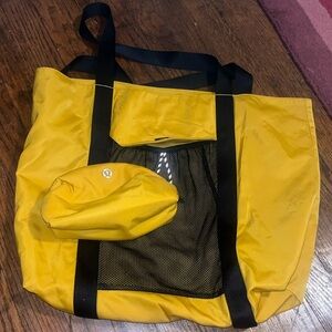 Lululemon gym bag set- yellow